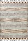CASAVANI Collection Rechteckiger Teppich – 3,6 x 4,7 m, mehrfarbig, Baumwolle, Dhurrie,...