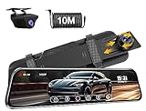 Spiegel Dashcam mit Rückfahrkamera Dual 1080P Dashcam Auto Vorne Hinten 170°+140°...