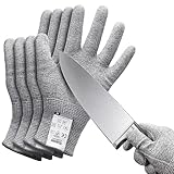Twinzee 2 Paar Schnittschutzhandschuhe - Schnittfeste Handschuhe Küche, Hohes...