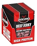 Jack Links Beef Jerky Original – 12er Pack (12 x 60g) – Trockenfleisch Eiweiß Snacks...