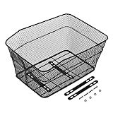 Metall Fahrradkorb schwarz für Gepäckträger - 40 x 30 cm - Einkaufskorb für Fahrräder...