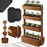 KESSER® Hochbeet mit Etagen Premium Blumenkasten Blumentreppe Pflanztreppe...
