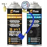 INfloo Quick A/C R134a Kältemittel-Set | 690 ml 3-in-1 Gas + Öl + Dichtmittel | Mit...