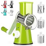 Dreamhigh® Käsereibe mit Kurbel, Gemüseschneider mit 3 Edelstahl...