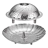 CAM2 Dampfgarer,Gemüsedämpfer,Dünsteinsatz aus Edelstahl,Dampfgar-Einsatz...