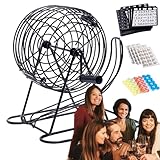 Bingo-Lotteriemaschine - Bingo-Kugelkäfig, Deluxe Manueller Lotteriespielautomat |...