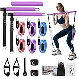 Fokky Fitnessbänder Pilates Bar Set, Fitnessgeräte für Zuhause mit 6 Resistance Bands...