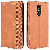 HualuBro Handyhülle für LG Q7 / Q7+ Plus - Leder Magnetisch Stoßfest Schutzhülle...
