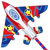 Drachen HUGE Fighter Plane Kite für Kinder und Erwachsene
