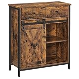 VASAGLE Sideboard, KÜchenschrank, Aufbewahrungsschrank, mit SchiebetÜr, 30 x 70 x 80 cm,...