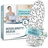 Villkin Bügelbrettbezug aus Baumwolle für Dampfbügeleisen und...