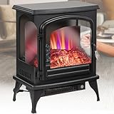Heidenfeld Elektro Kamin EK100 | 3 Jahre Garantie - 2000 Watt - Energiesparende LED - 3...