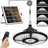 Solar Hängelampen für außen mit Fernbedienung Solarleuchte mit Panel IP65 Wasserdichte...