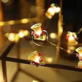Koboko Weihnachts-Lichterkette, Glockenmotiv, 2m, 20 LED, Warmweiß, Batteriebetrieben