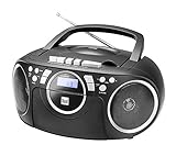 Dual 74827 Kassettenradio mit CD • UKW-Radio • Boombox • CD-Player • Stereo...