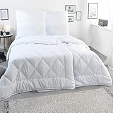 MALIKA Doppelpack Bettdecke 2X 135x200 inkl. 2X Kopfkissen 80x80 - Ganbzjahresdecke -...