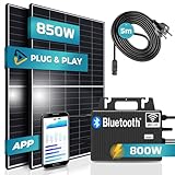 SUNNIVA® 850W Balkonkraftwerk 800W komplett Steckdose - TSUN 800W...