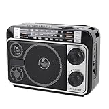 VBESTLIFE Retro Tragbares Radio AM FM SW 3 Band, Dual Netzteil, Shortwave -Radio mit...