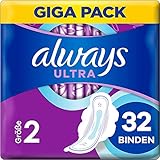 Always Ultra Binden Damen Gr. 2, Damenbinden mit Flügeln, Long, ultra dünn und super...