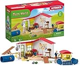 SCHLEICH Farm World | Tierhotel 42607 | Set inkl. Haus, Stall, Pflegerin, Hund,...