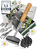 HELDSON® Rückenkratzer Holz EXTRA STABIL [6 Kratzvarianten] - Kratzhand Rückenkratzer...