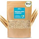 RheinNatur Bio Haferflocken 1 kg - Ideal für Porridge, Overnight Oats &...