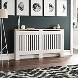 Vida Designs Heizkörperverkleidung Arlington, weiß, modern lackiertes MDF-Gehäuse,...