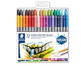 STAEDTLER Doppelfasermaler, zwei Spitzen für schmale und breite Linien, Klarfaltetui mit...