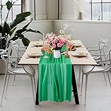 Glänzend Tischläufer Dunkelgrün Chiffon Tischband für Hochzeiten, Kommunionen, Taufen...