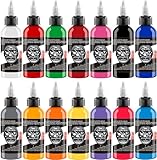 DLD 14 Pieces Professional Tattoo Ink Set (1 oz 30ml/Flasche) Voller Farbe reine Pigment...