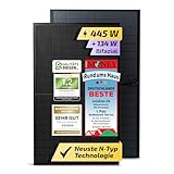 Solakon Solarmodul 440W, bifaziales monokristallines Solarpanel, 40v Photovoltaik...
