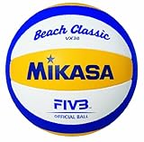 Mikasa Sports Unisex – Erwachsene strand klassisk Vx 30 Beachvolleyball, Blau / Gelb...
