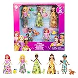 Mattel Disney Princess und Freunde Set mit 5 beweglichen kleinen Puppen mit...