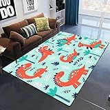 Dinosaurier-Cartoon-Tier Fußmatten 3D-Teppich Teppich Teppiche Wohnzimmer Fußmatte...