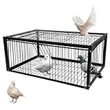 Taubenfalle Käfig mit Ausbruchsicherem Design, 60×40×26 cm, mit 4 Eingängen...