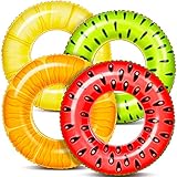 Sloosh 4 Pack aufblasbare Schwimmring, Schwimmreifen groß, Aufblasbare Schwimmringe,...