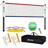 Airist Tragbares Volleyball-Netz-Set, professionelles Volleyballnetz-Set für...