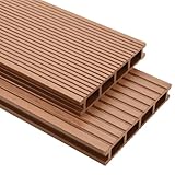 Xichuzi WPC Terrassendielen mit Zubehör, Balkon Bodenbelag, Balkon Möbel, Bodenfliesen,...