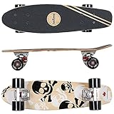 FunTomia Mini-Board Cruiser Skateboard 57cm aus 7-lagigem kanadischem Ahornholz inkl....