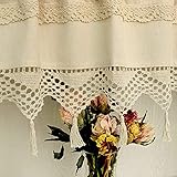 choicehot Häkeln-Quaste-Bistrogardine-Landhausstil Scheibengardine Küchen Vintage Beige...