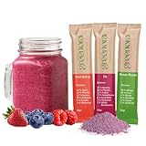GREENORA Veganer Smoothie Gefriergetrocknetes Fruchtpulver 100% Natürlich. Dehydriert....