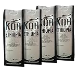KoffeeONHOME Äthiopischer Kaffee in ganzen Bohnen 2 kg (4x500 g) – 100 % Arabica...