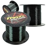 Karpfenschnur Monofile Angelschnur Maxx Power 1000m 0,26 mm - 10,8 kg schwarz