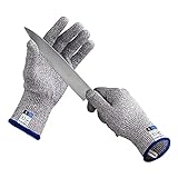 Induzeug Schnittfeste Handschuhe mit rutschfesten Silikonpunkten–Level 5...