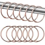 24 Stück Duschvorhangringe, rostfrei, dekorative Duschvorhanghaken aus Metall,...