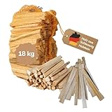 Landree Premium Anfeuerholz und Anzündholz, 18 kg (6 Netze a 3 kg), Nadelholz, trockenes...