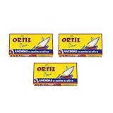 Ortiz Anchoas En Aceite De Oliva - Anchovies In Olivenöl, Sardellenfilets, 3er Pack (3 x...