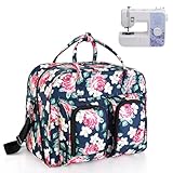 Teamoy Nähmaschinen Tragetasche, gepolsterte Nähmaschinentasche mit unterer Holzplatte,...