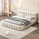 DULRLLY Polsterbett Bubble Bett 160 x 200 cm,Doppelbett mit Lattenrost,...