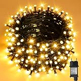 cshare Weihnachten Lichterkette Außen, 20M 200er LED Lichterkette Strom mit...
